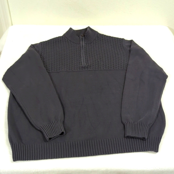 Izod 2XLT men's 1/4 zip sweater EUC grey XXLT - Picture 1 of 4